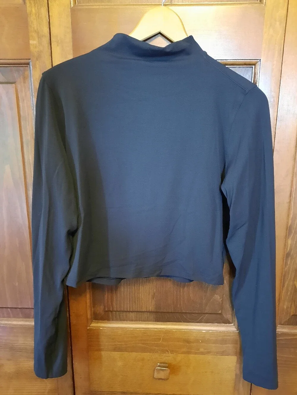 🛍 Lululemon All Aligned Mock Neck Long Sleeve Shirt Black Activewear Size 12